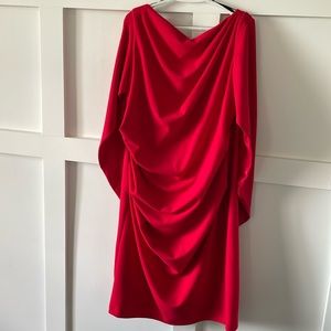 Betsy & Adam red cape dress. 20W. Never worn.
